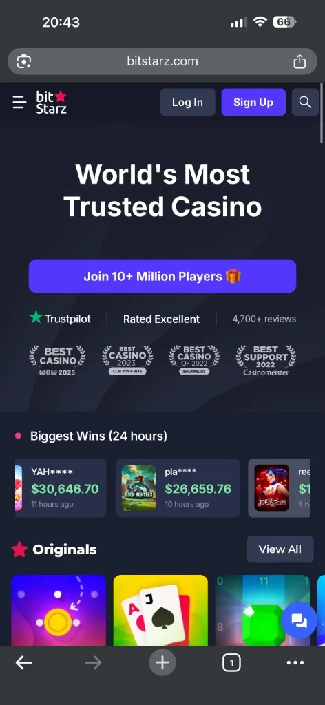 BitStarz – domača stran in bonus dobrodošlice