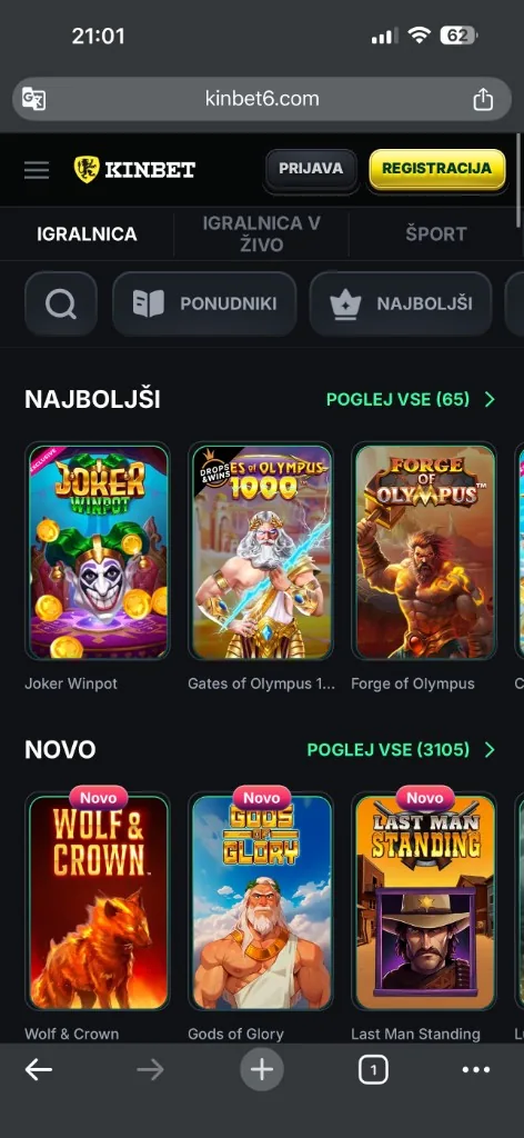 KinBet – dnevni jackpoti