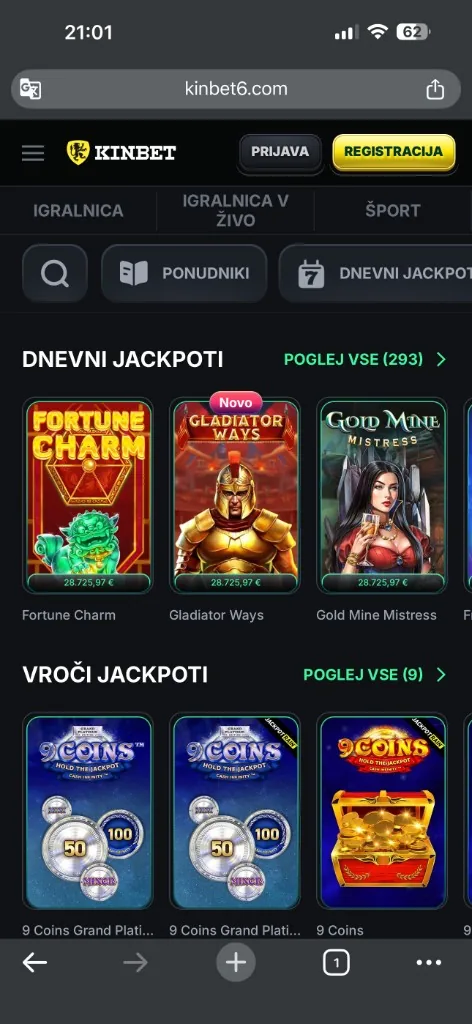 KinBet – promocije in bonus